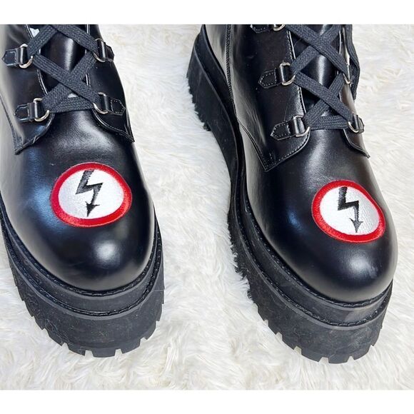 Dolls Kill x Marilyn Manson Knee High Platform Lace up Boots New Size 15 - Picture 2 of 9